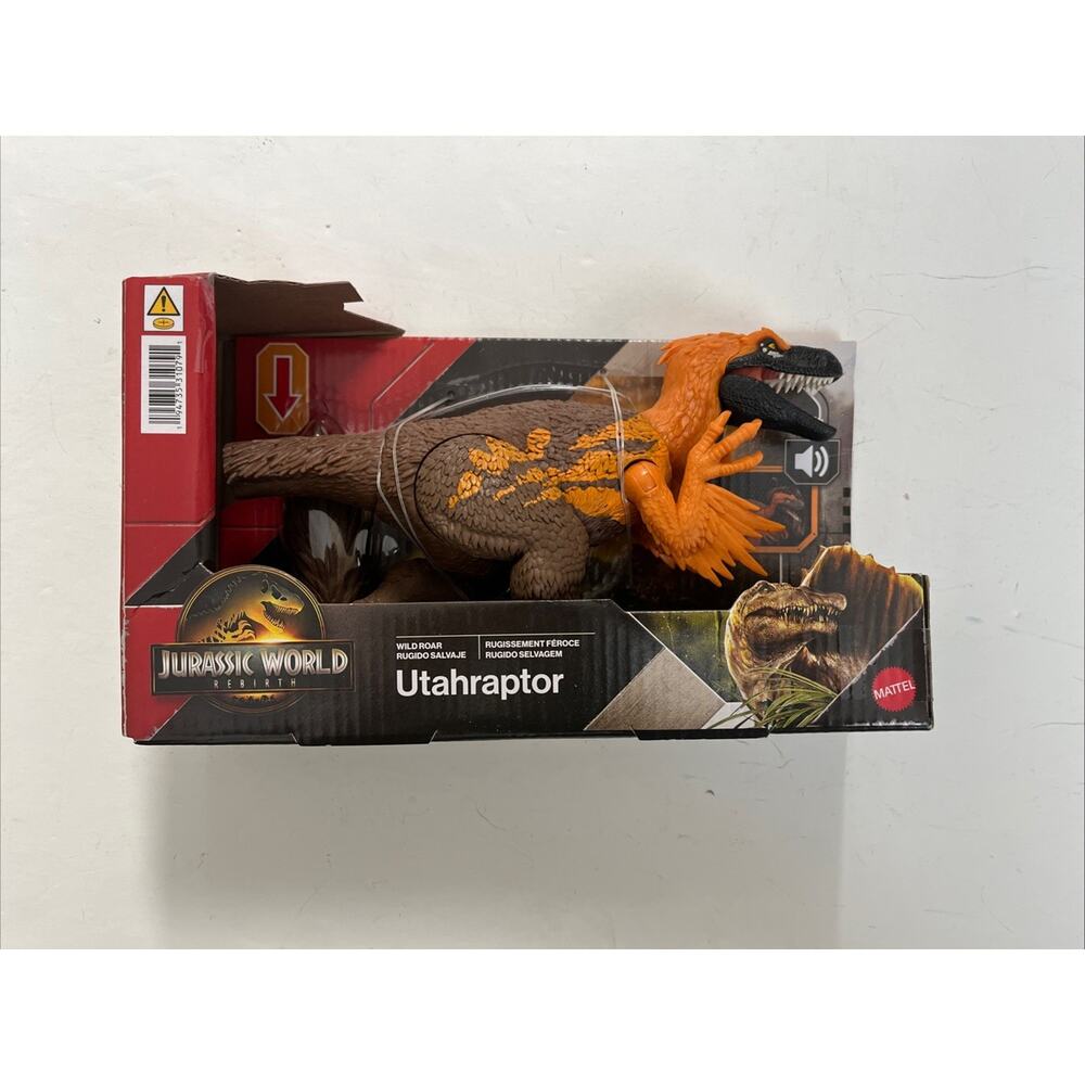 Mattel - Jurassic World: Rebirth Wild Roar Utahraptor [New Toy] Figure